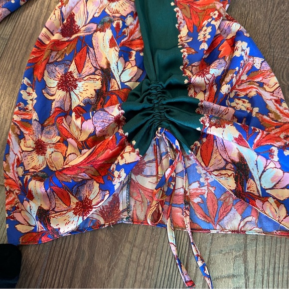 Intimately By Free People In Bloom Kimono Set Color Midnight Combo Medium - Picture 9 of 15